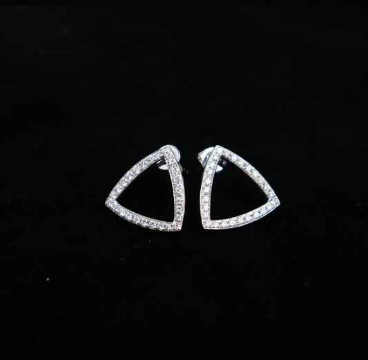 Triangle Diamond Earrings (VS2)